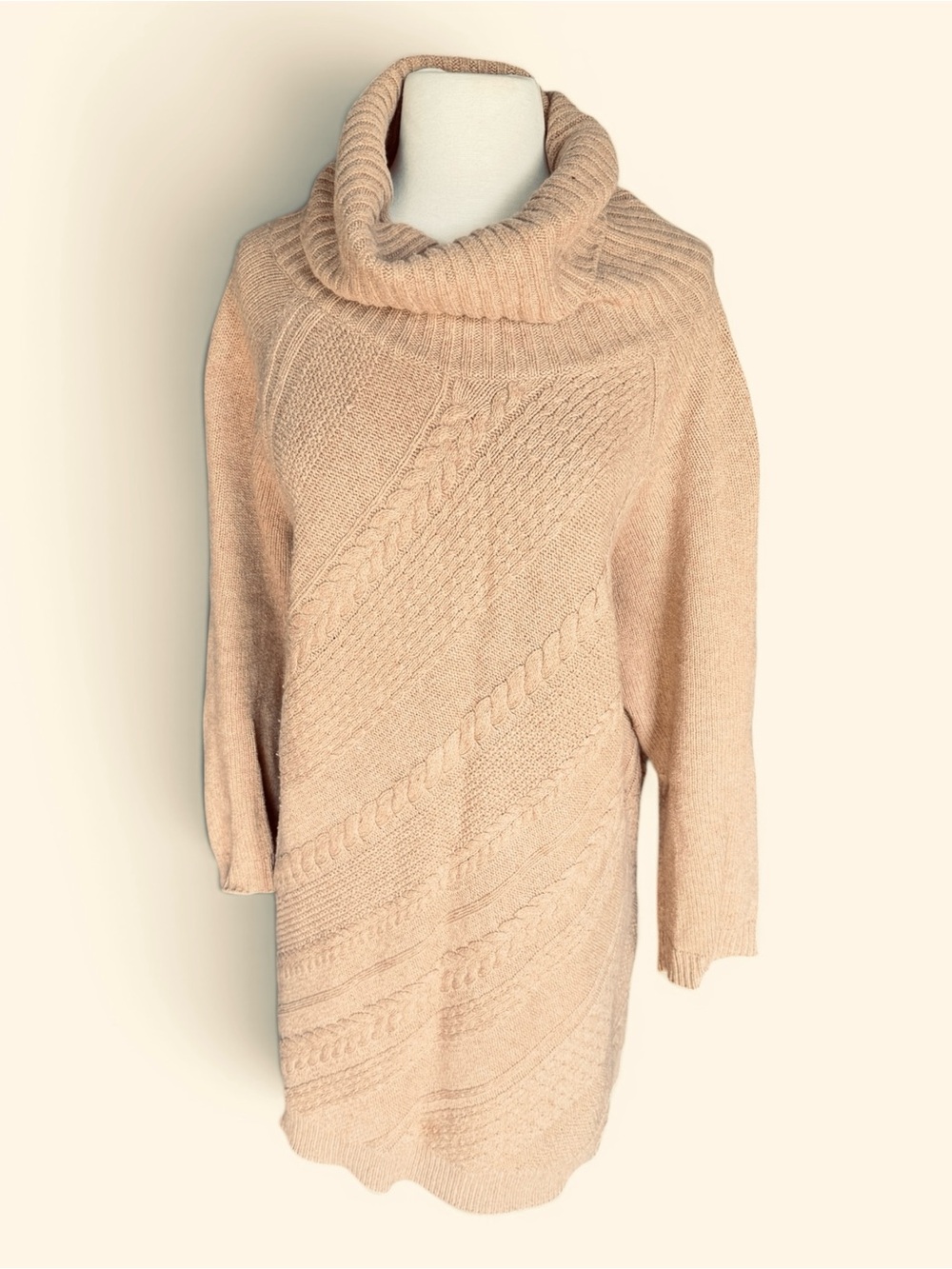 Soft Surroundings Wool/Cotton Blend Tunic-Length Sweater, 1X